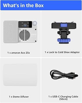 Amaran Ace 25x Video Light - 25W Bi-Color On-Camera Rechargeable