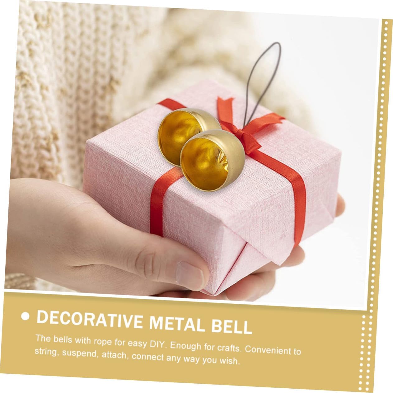 Bell,wall hanging decoration 40 Pcs The Bell Diy Craft Bells Bell Charms Decor Christmas Ornaments Abrazaderas De Metal Bronze Christmas Wreath Bell Crafting Bells Vintage Metal Bell Antique Pendant