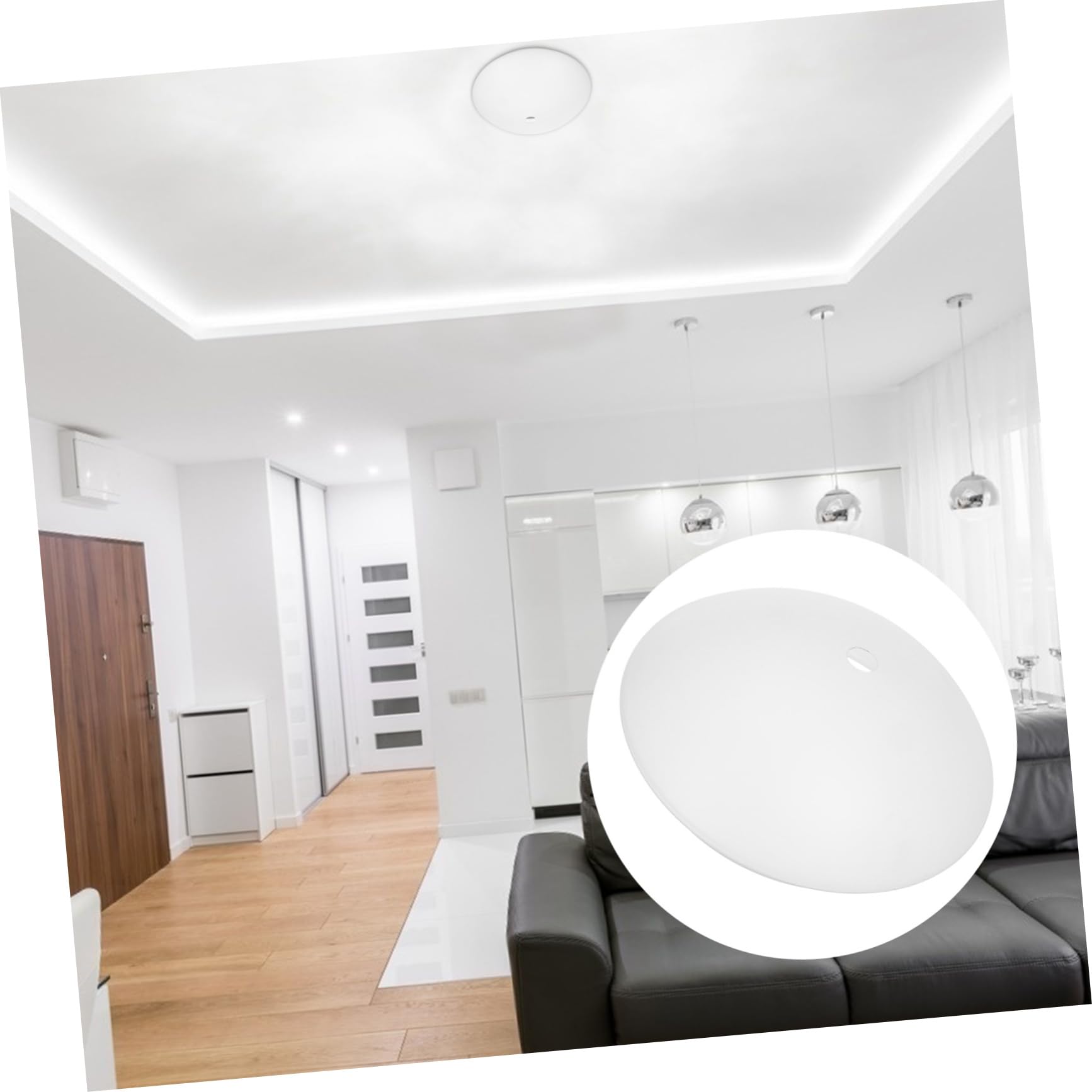 Copertura Paralume Rotondo Con Foro Per Plafoniera Coprilampada Soffitto Pvc Bianco Sostituzione Facile Per Lampada Da Soffitto Diffusione Luce Morbida Per Interni