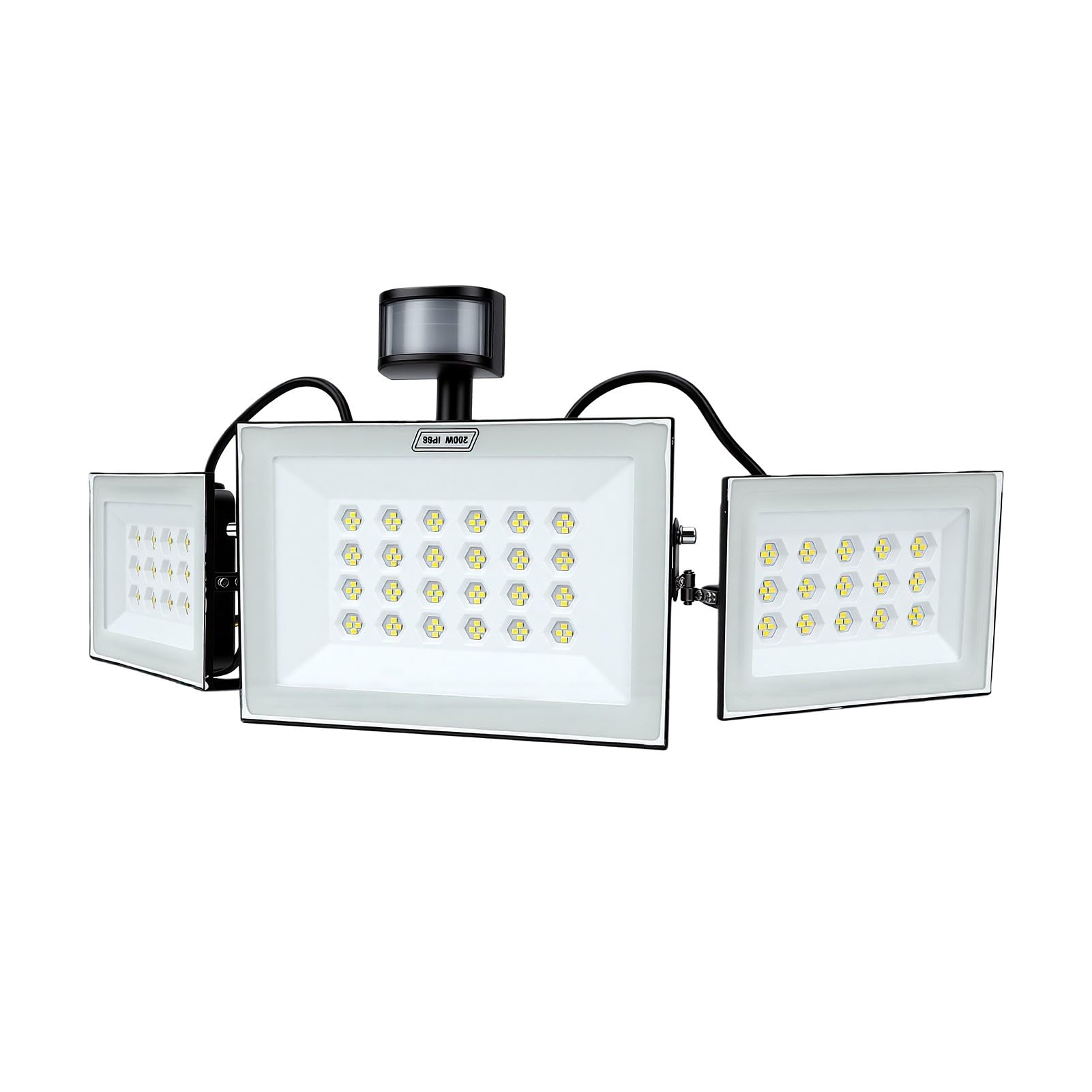 PUSOKEI Czujnik Ruchu Oświetlenie Zewnętrzne 340W LED Reflektor