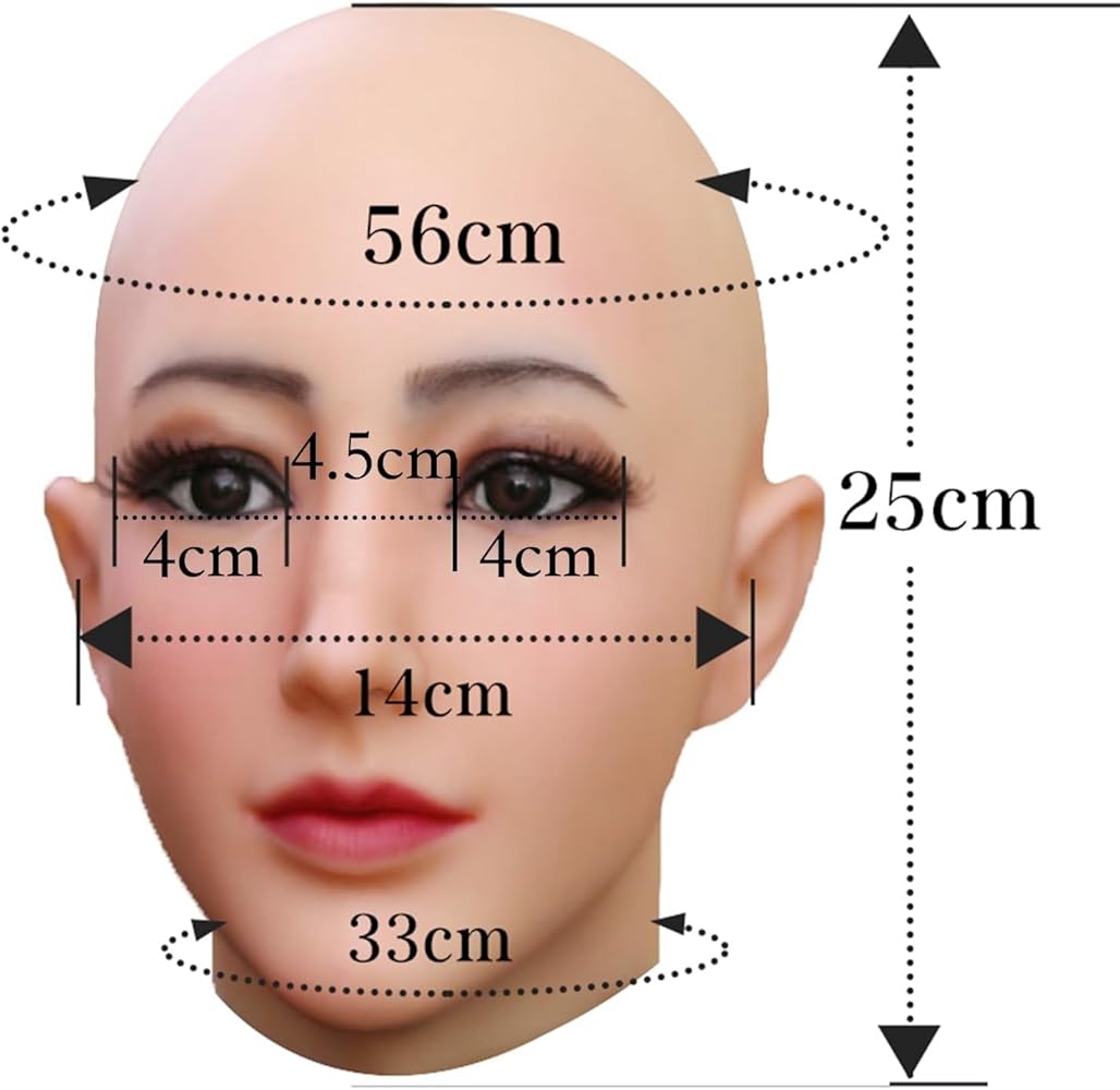 Amazon.co.jp: [buyzg] シリコン製リアルヘッドマスク 女性用マスク