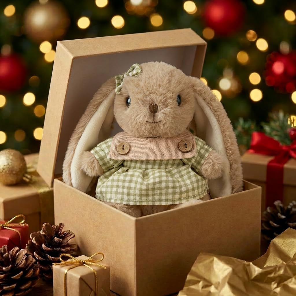 Bunny Stuffed Animals, Soft & Cute Rabbit Plush Toys, Rabbit Stuffed Animal, Easter Bunny Plush Toys (Brown 6inch)
