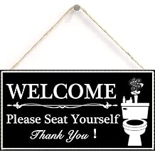 Welcome Please Seat Yourself - Decorative Wood Sign Home Decor,Wall Art,6 inch by 12 inch Hanging Sign