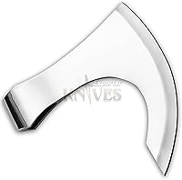 Vista 8 de Cabeza de hacha vikingo del acero de carbonocabeza barbada del hacha que acampa CSH-01