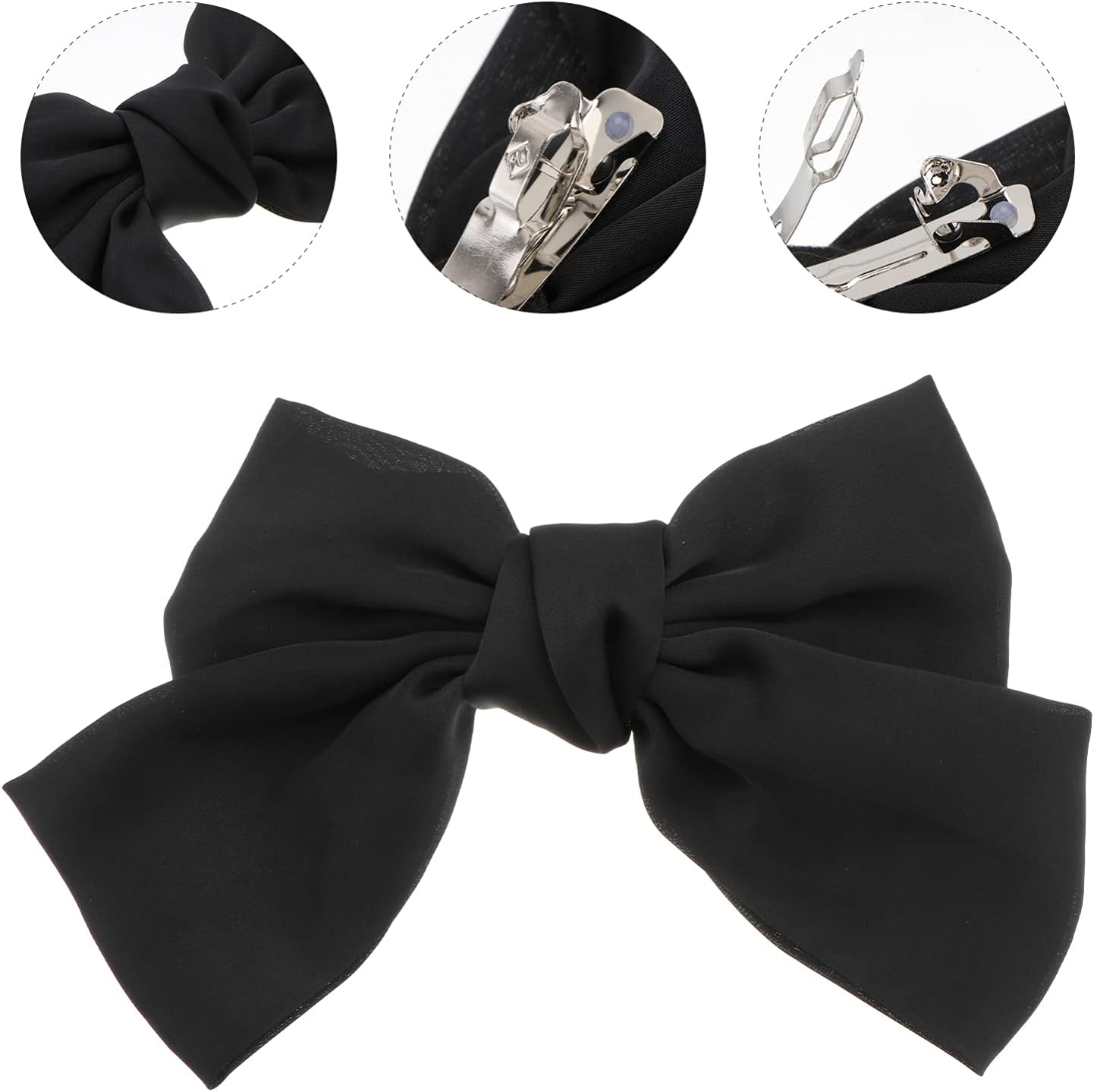 Lurrose Large Bow Hair Clip Fashionable Bowknot Barrette Hair Pin Accessories for Women and Girls Party Styling - Image 4