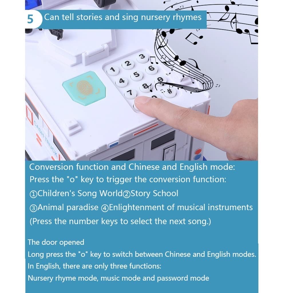 Amazon.co.jp: 貯金箱 ハマー警察車貯金箱おもちゃ車のパスワード貯金箱は保育園の韻の男の子と女の子のギフト子供の日の贈り物を入れることができます  コインバンク(White) : ホーム＆キッチン