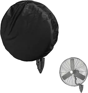 Wall Mount Fan Cover for 18-20 Inch Fans, Waterproof Dustproof Outdoor Fan Cover in Black