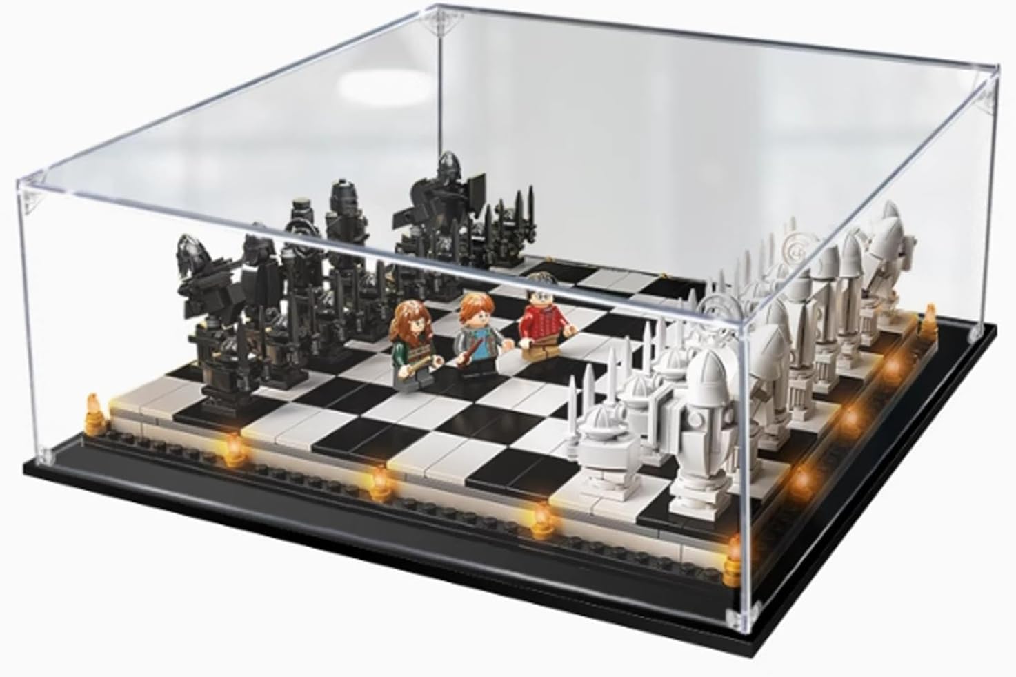 Acrylic display case for Lego 76392 Chess Games model Transparent display case, self-assembling dustproof collectibles display case.( 11.8 x 11.8 x 5.9 inches(Display box only) (2mm)