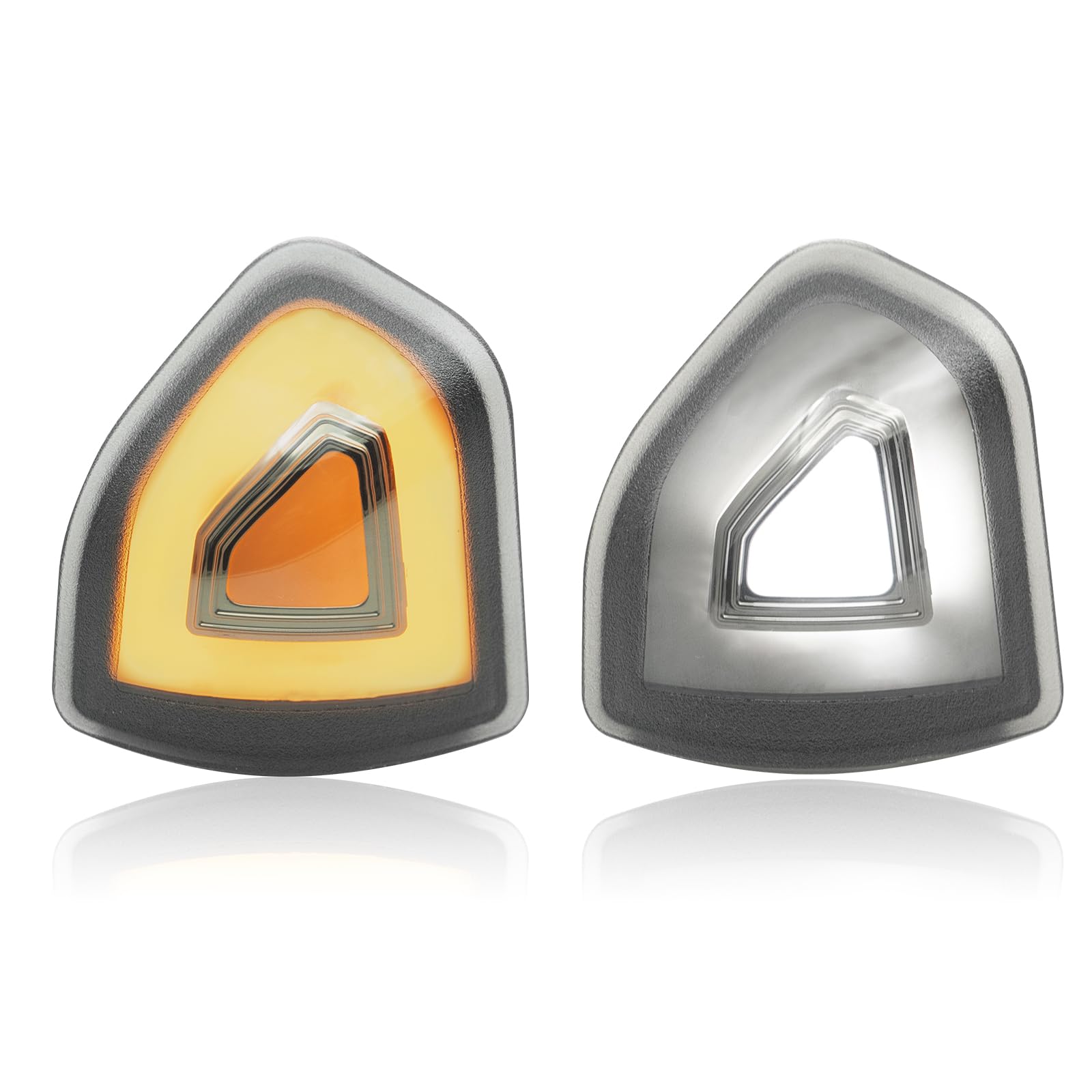 SHINEFIT LED Tow Mirror Light Compatible with 2021-2023 RAM 1500/2019-2022 RAM 2500 3500, Amber Turn Signal Light White Position Lamp, Smoke Lens