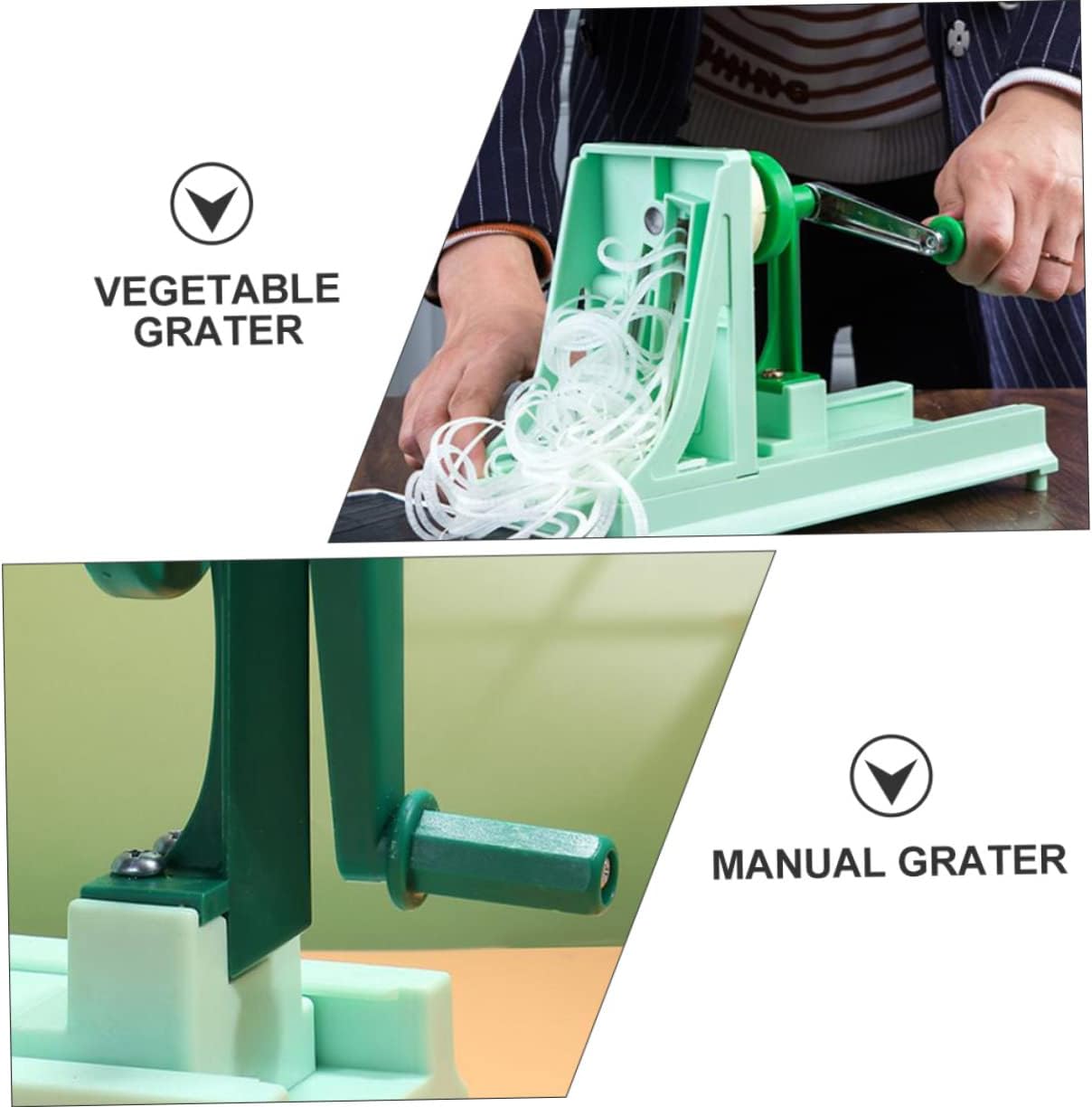 1pc Multifunctional Manual Vegetable Grater Plastic Rotary Grater for Easy Shredding Slicing Strong Feet for Home Cooking Meal Prep