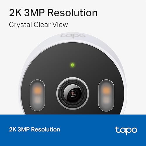 Miniatura 3 de Tapo Cámara de seguridad 2K 3MP para interiores y exteriores, detección gratuita de personamovimientollanto, visión nocturna a color, IP65
