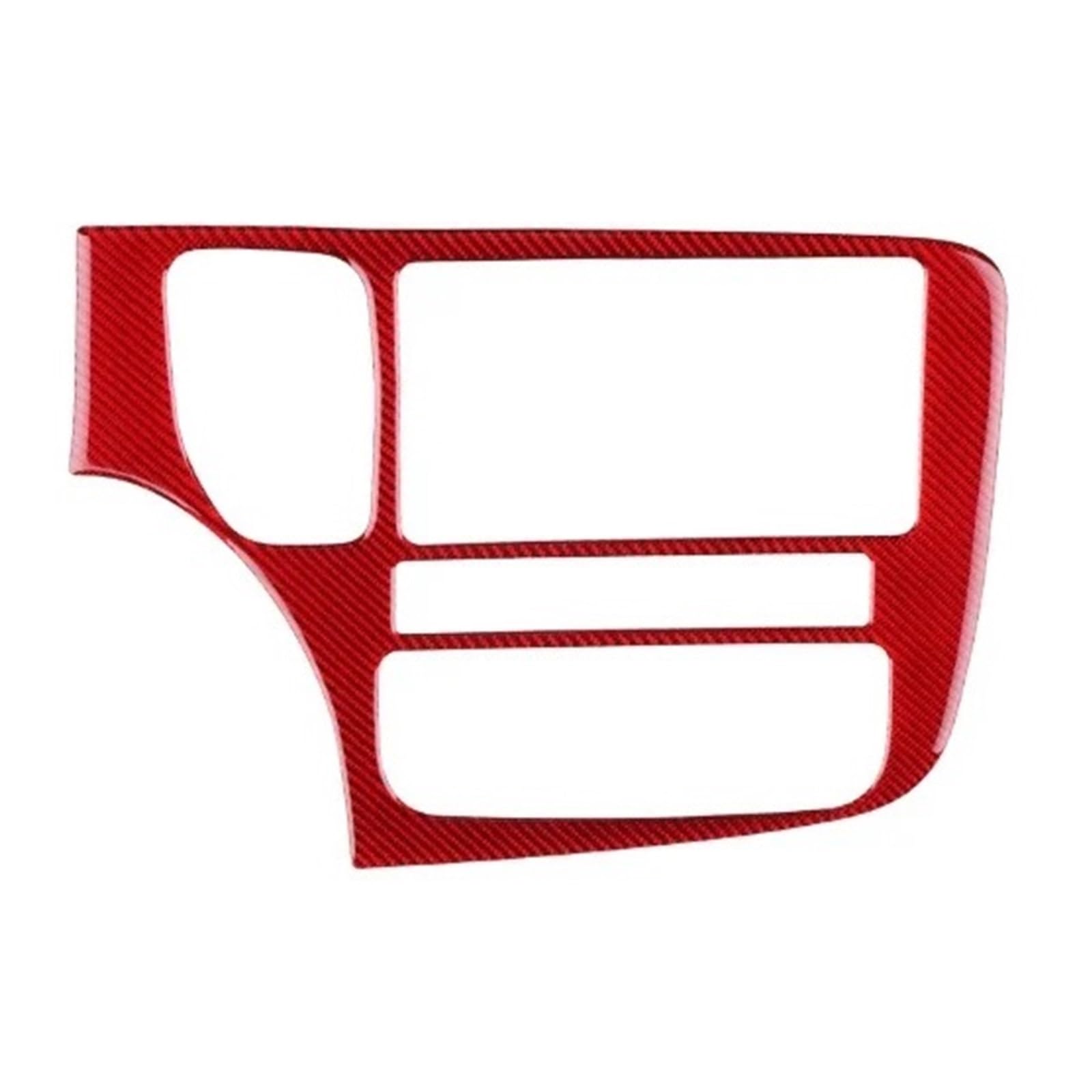 VNHLOTVJL Real Soft Carbon Fiber Center Console Panel Trim Sticker Compatible for Mitsubishi Outlander 2017-2021 LHD RHD Car Interior Accessories(LHD Red Carbon)
