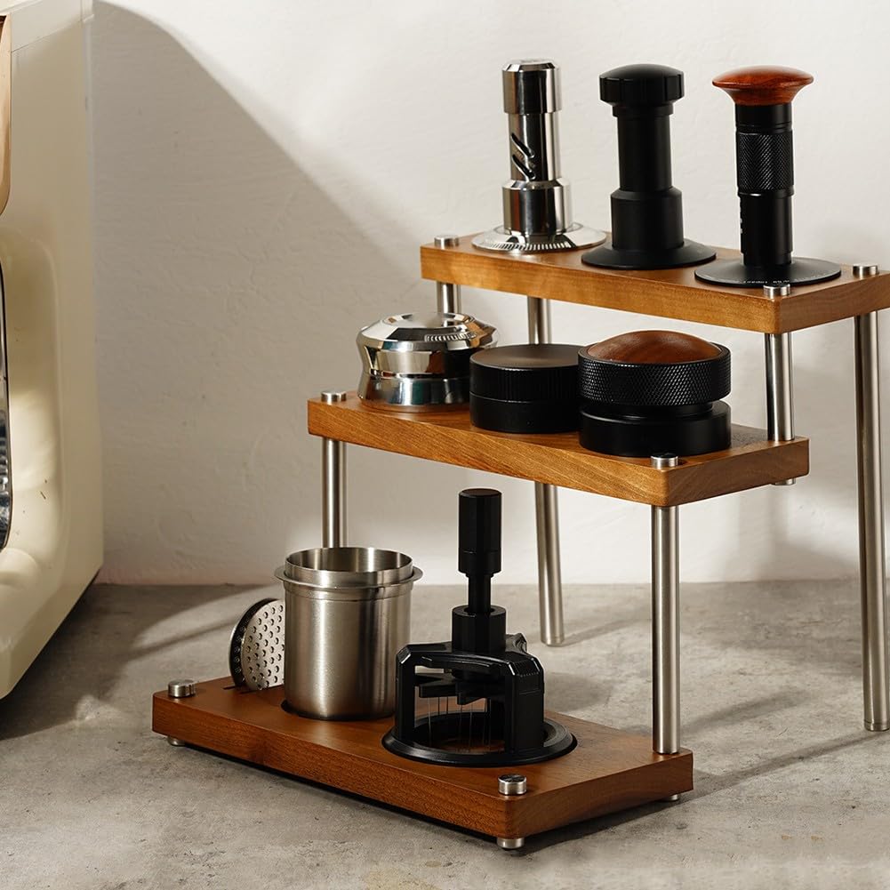 Espresso-Tamperstation, multifunktionaler 3-stufiger Aufbewahrungsständer für Kaffeezubehör, Billy