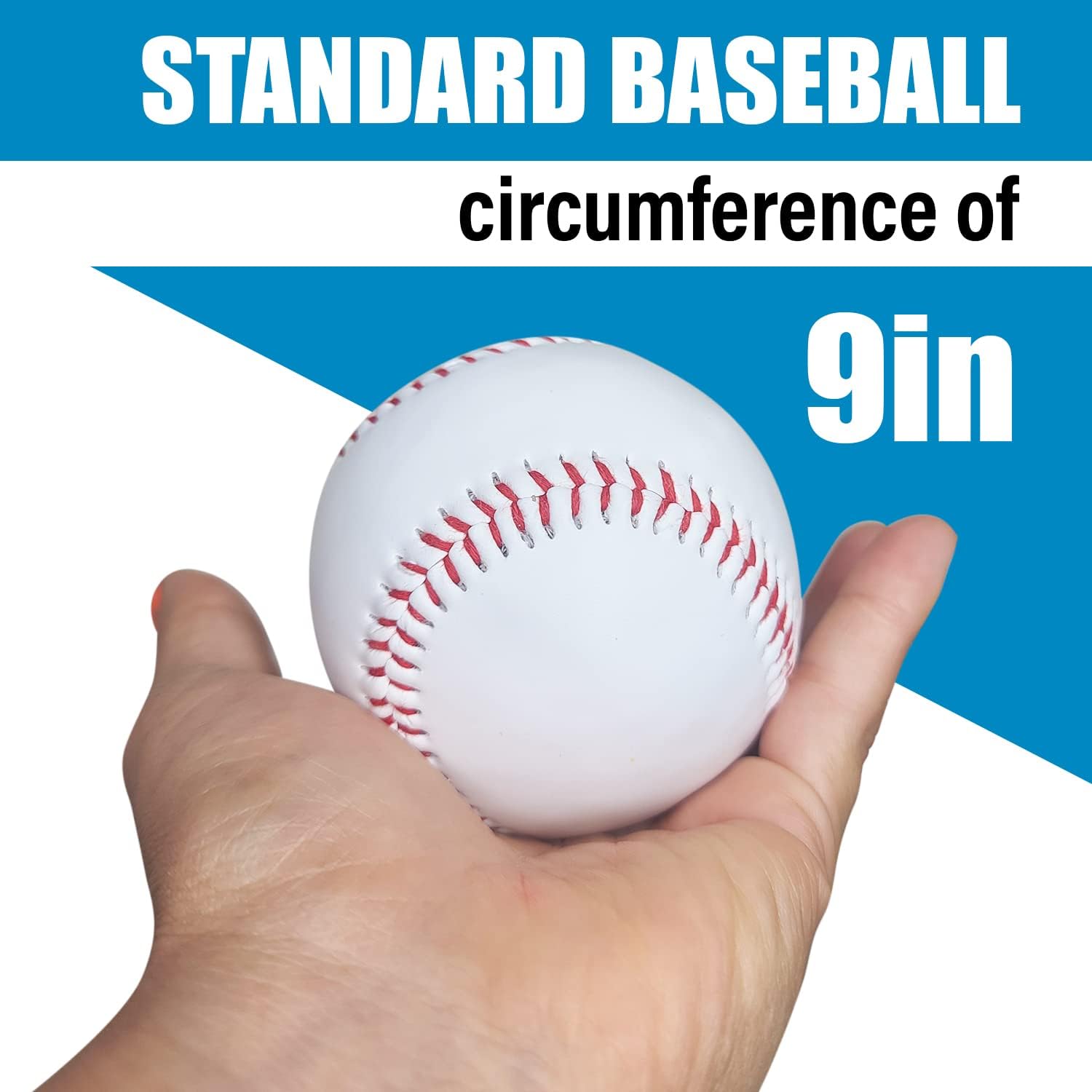 GETORIUM Baseballs Practice Baseballs| Soft 9 inch Practice Training Baseball |Baseball for Kids Teenager Youth Baseball Training Pitching Throwing Balls|3 Ball Pack (Baseball Logo) : Sports & Outdoors