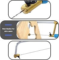Vista 4 de Create idea Juego de 24 hojas de sierra de desplazamiento con dientes en espiral para cortar madera, plástico, corte de madera, modelado
