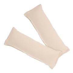 DOITOOL 2pcs Cotton Wrist and Elbow Pads Creamy White Slip Comfortable Keyboard Mat Ergonomic Support for Office Desk