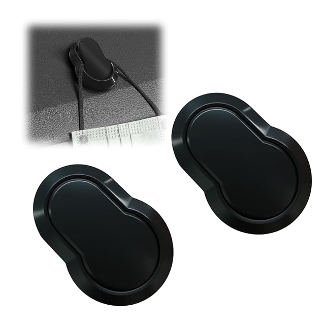 YoRise 2PCS Car Mini Hooks Carbon Fiber Strong Self-Adhesive Auto Storage Hanging Holder Multifunctional Car Dashboard Organizer Hook