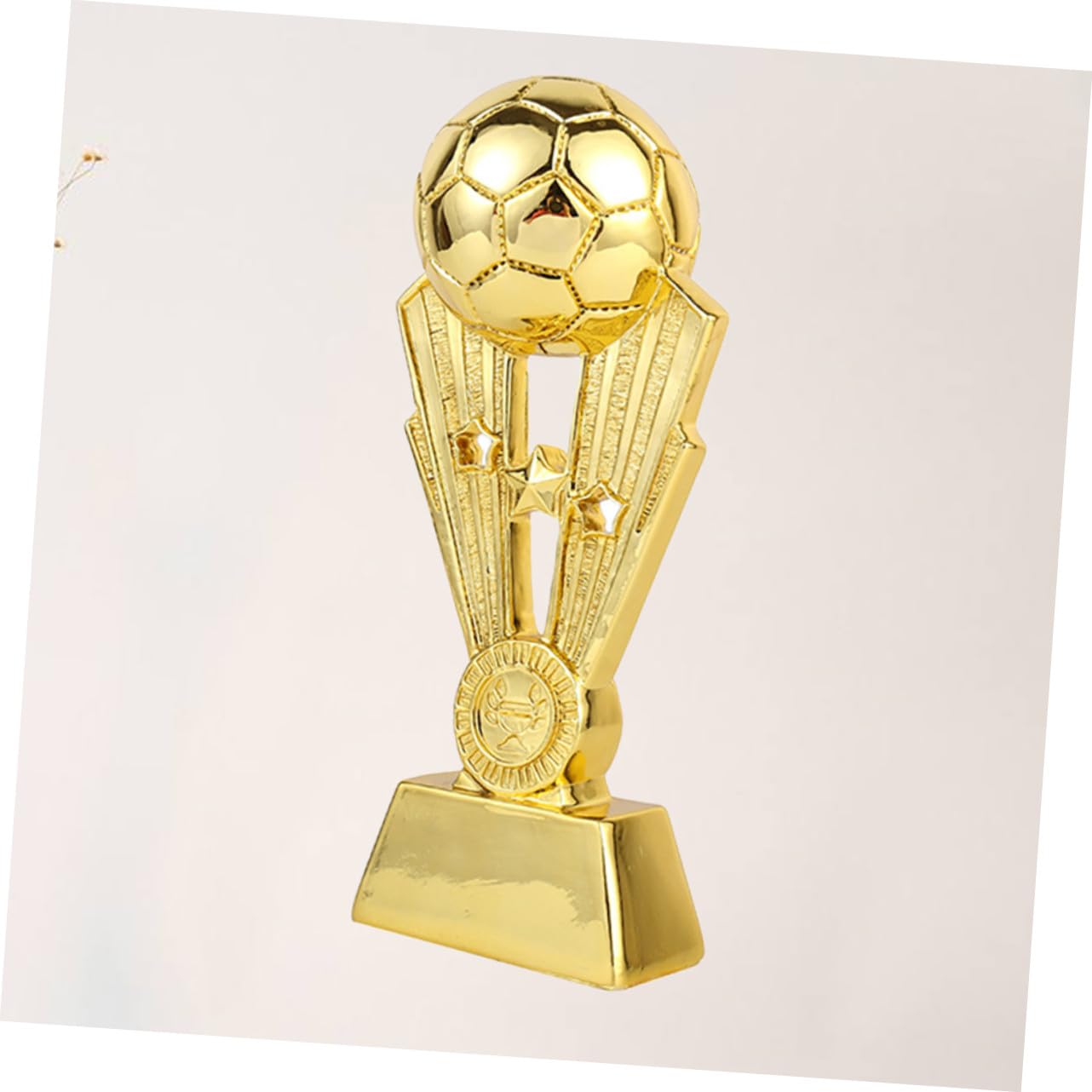 NOLITOY Trofeo de Fútbol de Resina Chapada Dorado, 24 Cm, Copa de Premio para Equipos, Premio Infantil, Decoración para Escuela y Juegos Deportivos