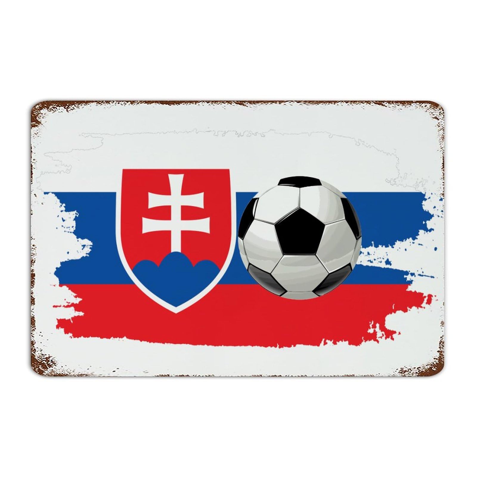 Plaque métal football Slovaquie déco murale durable pour homme