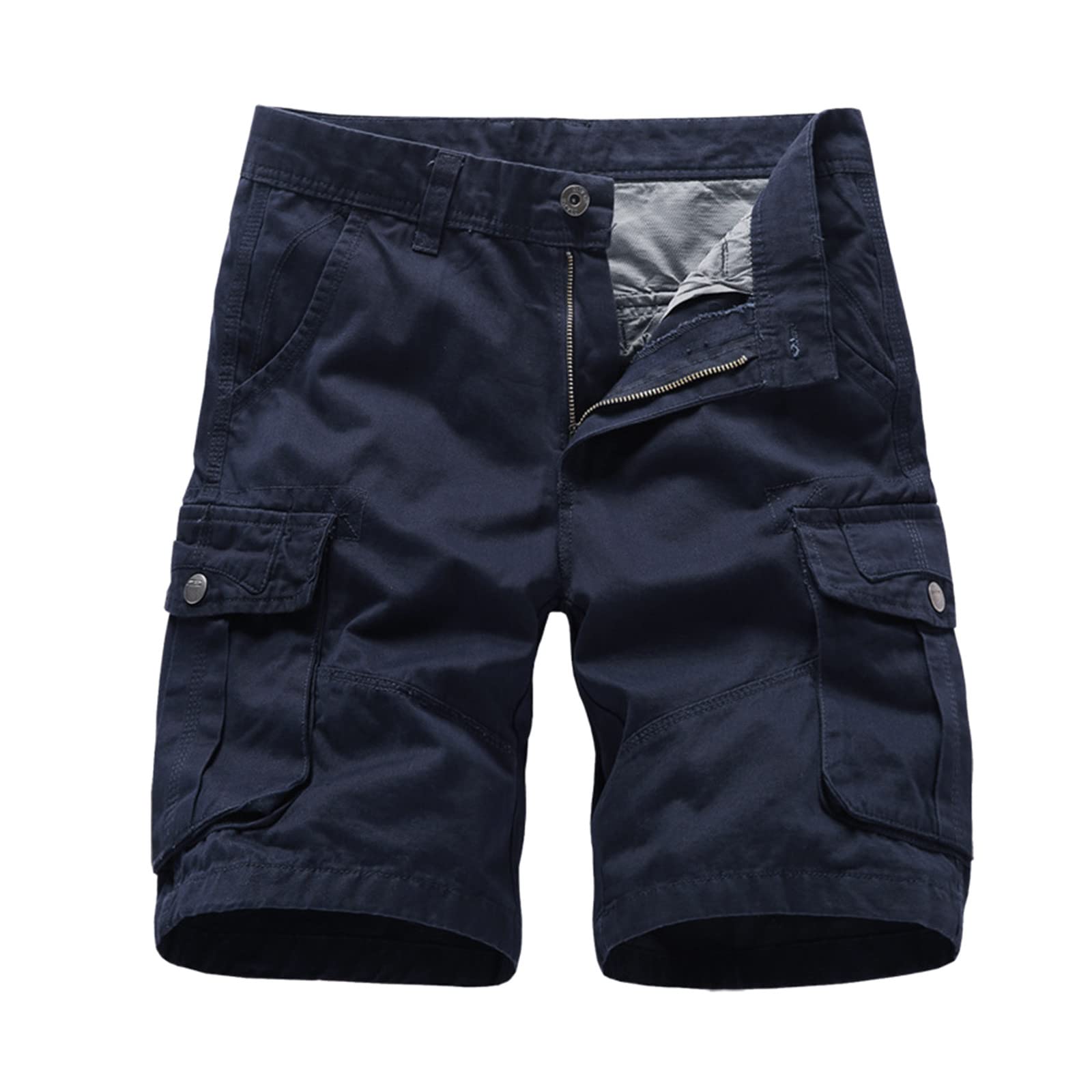 Men's Navy Cargo Shorts For With Multi Pocket Lightweight Breathable Quick Dry Combat Casual Cotton Workwear Shorts Climbing Cycling Safari Shorts(,Xxl)