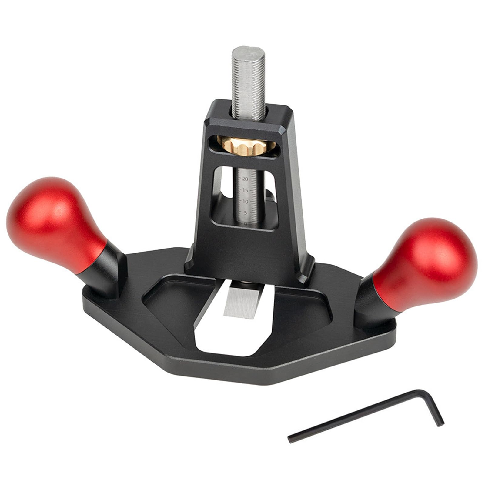 Buxuaaaa Red Handheld Wood Planer With Easy Depth Fit For Accurate Smooth Finishing Detail Work Adjustable Cutting Anodized Finish Tool