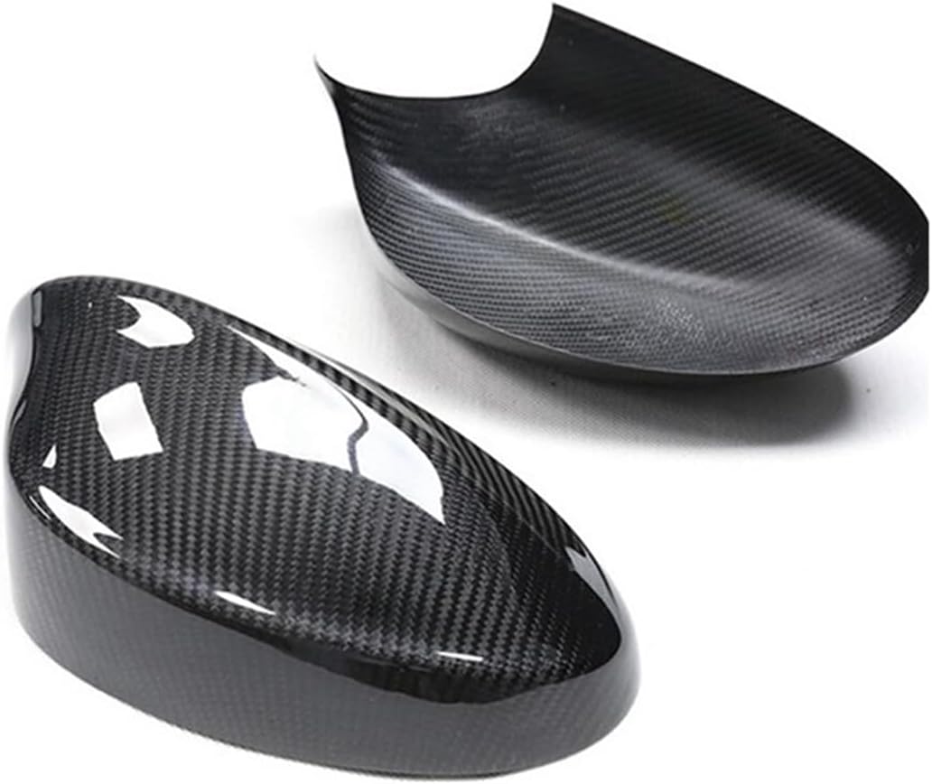 Rearview Side Mirror Cover Compatible with BMW 3 Series E90 E91 2005 2006 2007 2008 Add On/Replacement Type Gloss Black Real Carbon Fiber (Color : Add on)
