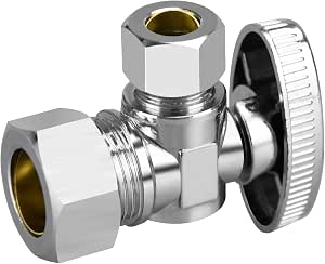 PXZBLG 1/2-Inch × 3/8-Inch Quarter-Turn Angle Stop Valve