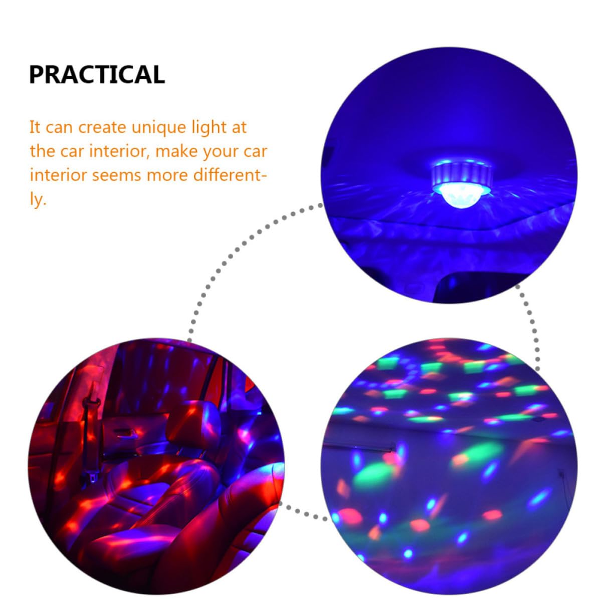 Didiseaon 4 Juegos Mini Bola de Discoteca LED 3w PC Carga USB y Montaje