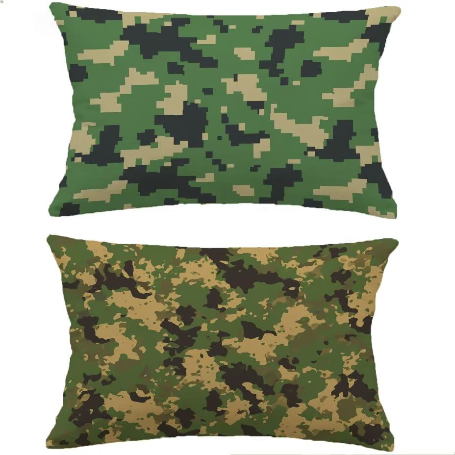 Housse de Coussin Extérieur 50x70 Vert pour Salon de Jardin en Rotin et Canapé de Terrasse