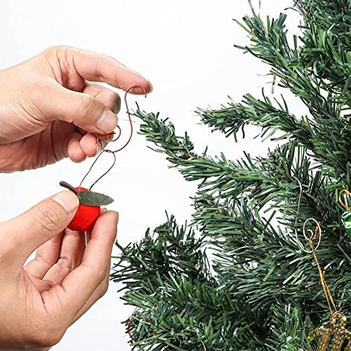 60 PCS Christmas Ornaments Hooks, Christmas Tree Decorations S Hooks Tree Hanger Christmas Decorations Metal Hanging Christmas Baubles for Christmas Socks, Christmas Balls, 3 Colors