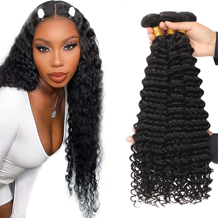 Zeslaerr Straight #1b Natural Glueless Human Hair Bundles Double Weft Weave 3 Bundles Total 300g No Smell minimal shedding Human Hair Extensions Black Color For Women 22 22 22 Inch