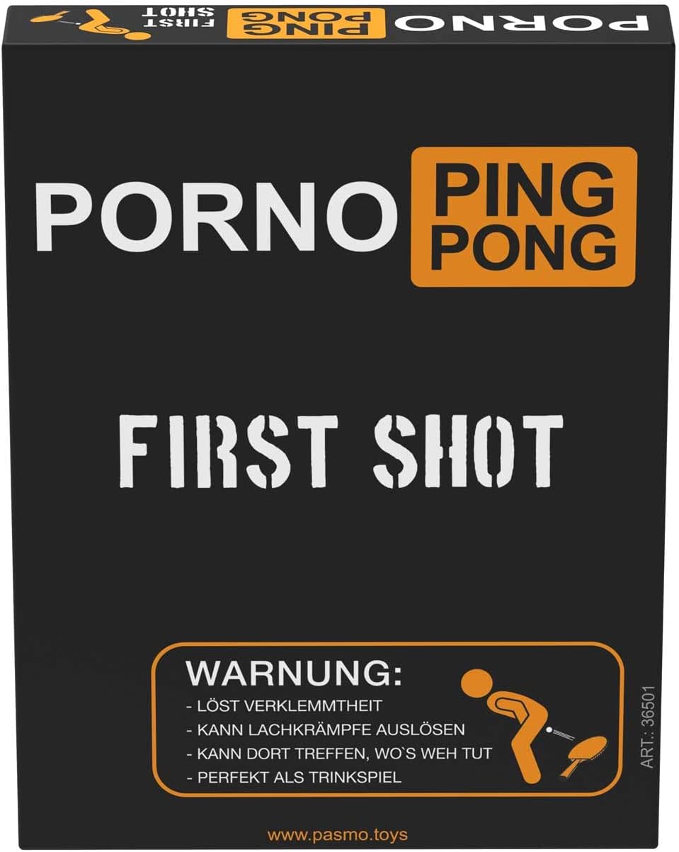 CRAZE Pasmo Ping Pong First Shot - Kinky Drinking Game Cards, JGA Games for Adults Party Card Game 36501, Black, Medium