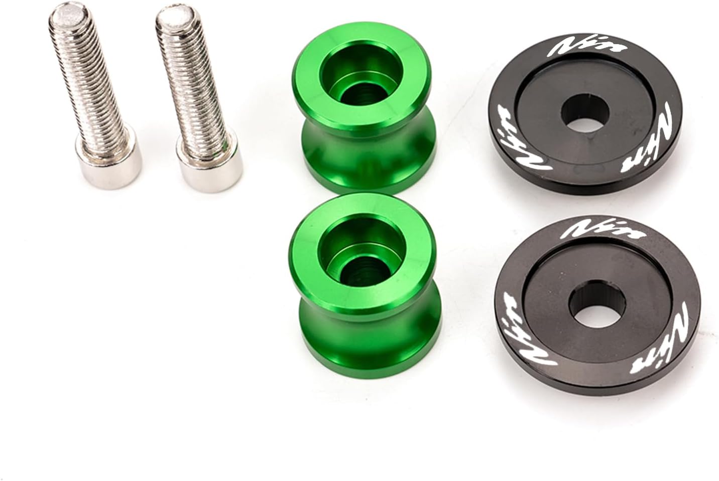 Compatible with 2026 Ninja 500 2025 Ninja 650 Ninja 400 NINJA 1100SX 1000 ZX6R ZX10R ZX4RR ZX4R ZH2 Eliminator 500 CNC M8 Motorcycle Swing Arm Spools Sliders Rear Stand Screws (Black)