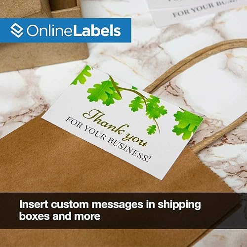 Miniatura 3 de Tarjeta de visita - 3.5 x 2 - Paquete de 1000 tarjetas, 100 hojas - Impresora de inyección de tintaláser - Online Labels