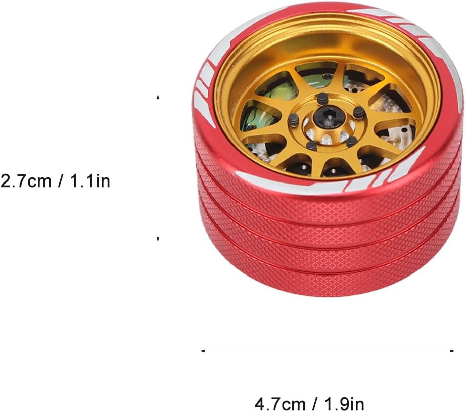 VGEBY Metal RC Handwheel,Remote Control Handwheel Aluminum Alloy RC Hand Wheel for SANWA for NB4 for RC Car (Type D)