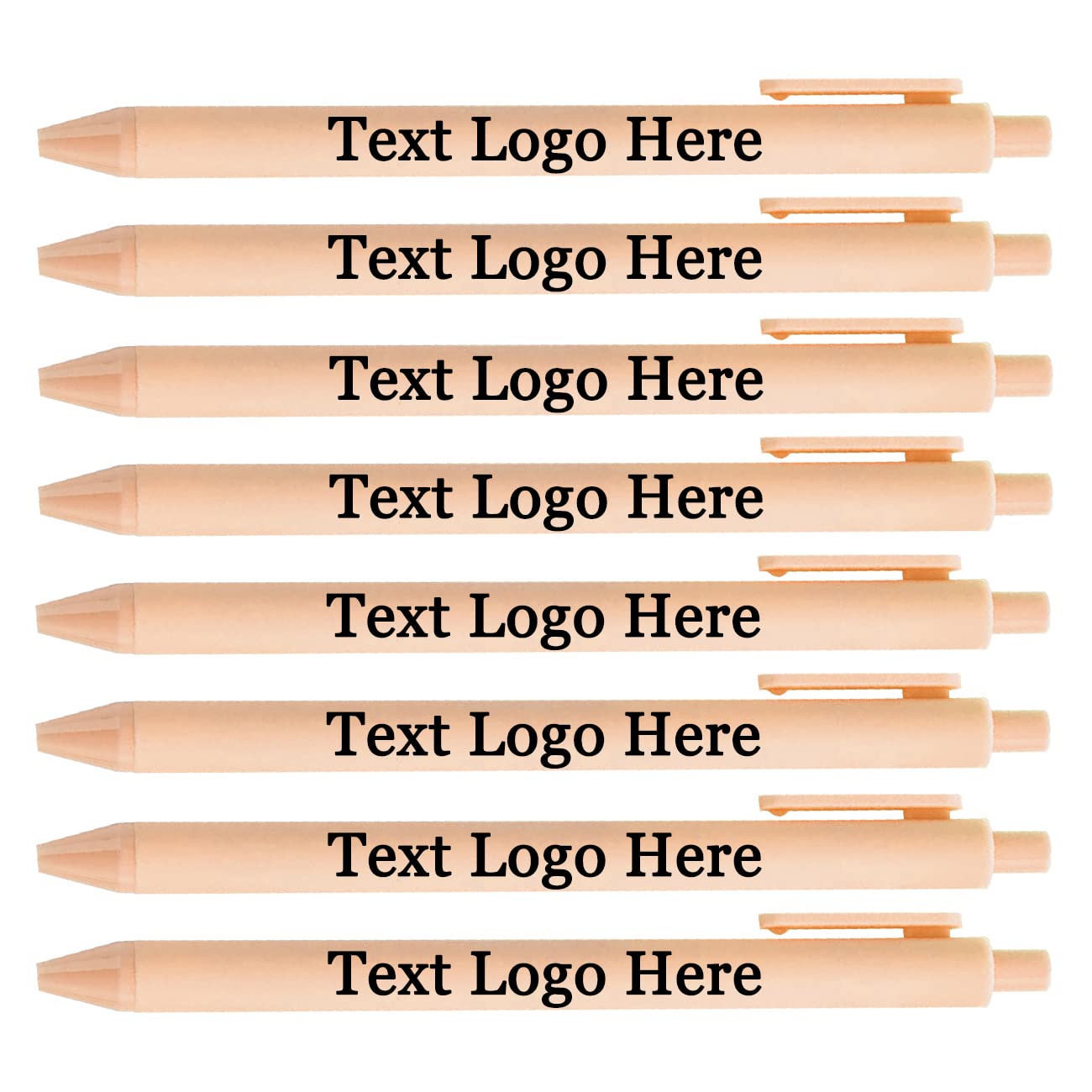 HEYZARDA Personalized Pens with Logo Text Name Bulk Custom Pen for Office Church Business 100 Pcs, Coffee