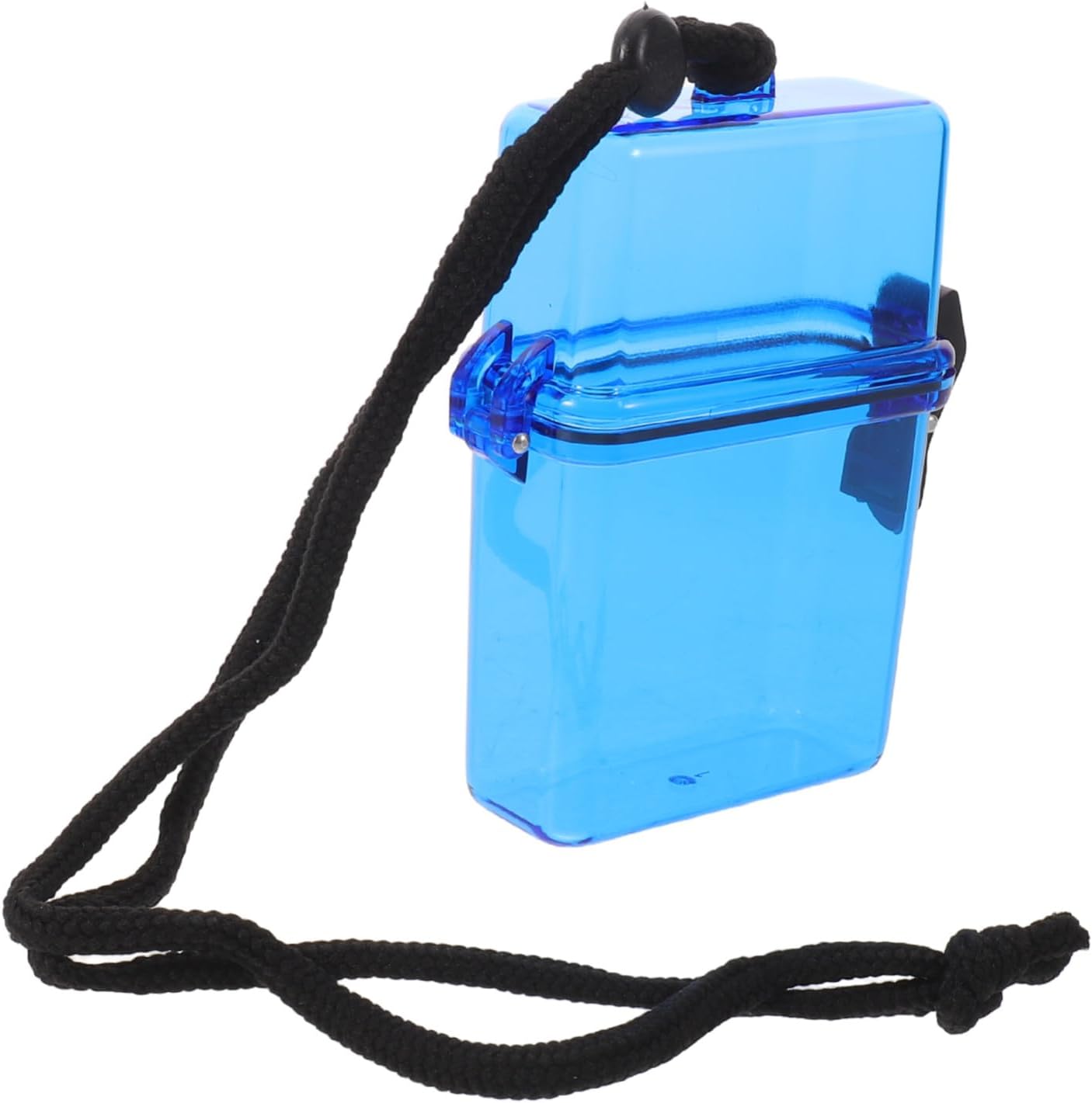 Waterproof Dry Case with Lanyard and Latch, Blue Plastic