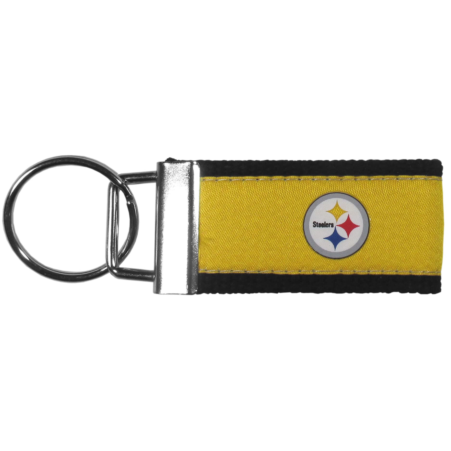 Siskiyou Sports NFL Pittsburgh Steelers Woven Key Chain, One Size, Team Colors — image 1