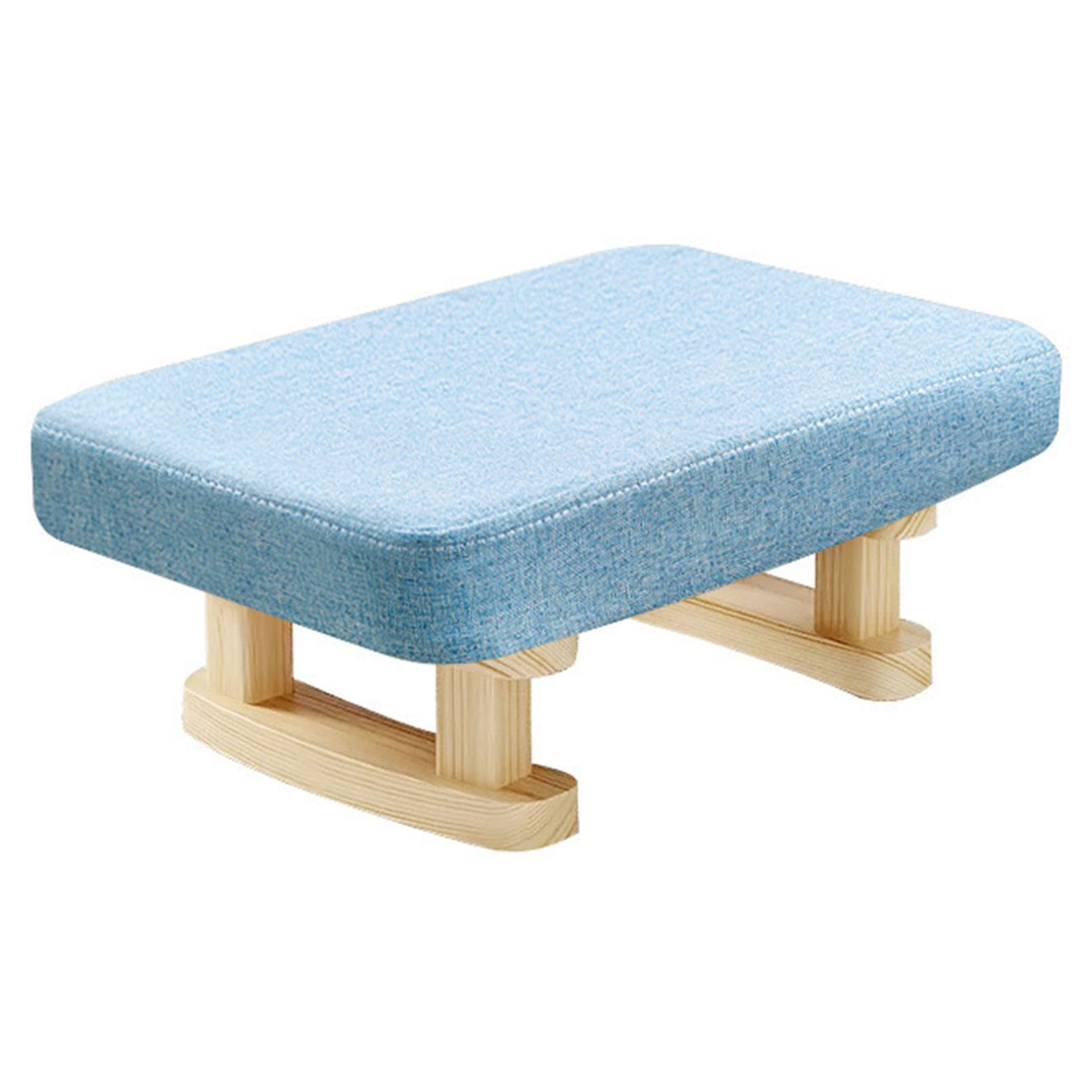 Tabouret carré touffeté et petit repose-pieds polyvalent de salon