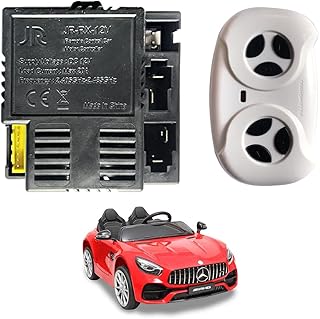 JR-RX-12V 7-Pin Socket 2.4G Bluetooth Remote Control and Control Box Receiver Kit for Power Wheel Replacement Accessories, JR-RX-12V Remote Control Car Motor Controller for Kids Ride On Car Parts