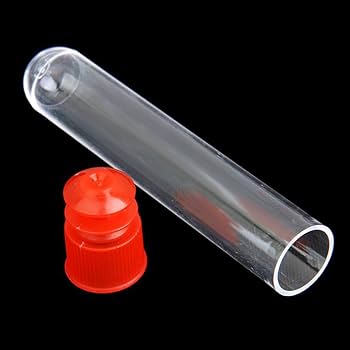12x Reagenzglas Mit Schraubverschluss – 11×1,5 Cm, Kunststoff, Transparent – Für Proben, Gewürze & Basteln