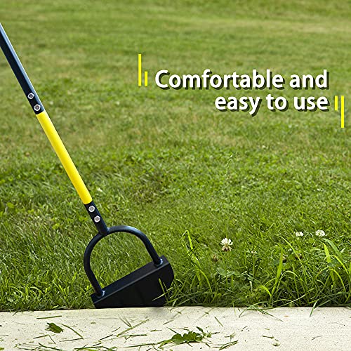 Byhagern Upgrade New Manual Edger, Half Moon Edger, Saw-Tooth Garden Edger Hand With Steel Long Handle, Lawn Step Edger For Garden Sidewalk Flower Beds #TOP1