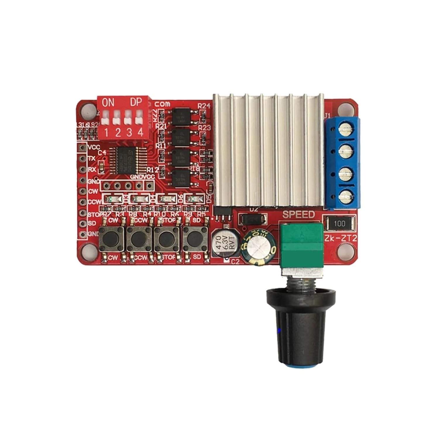 DC5V-26V Motor Driver 5A 120W TTL Level Motor Adjust Speed Automatic Control Board Forward and Reverse Driver Board