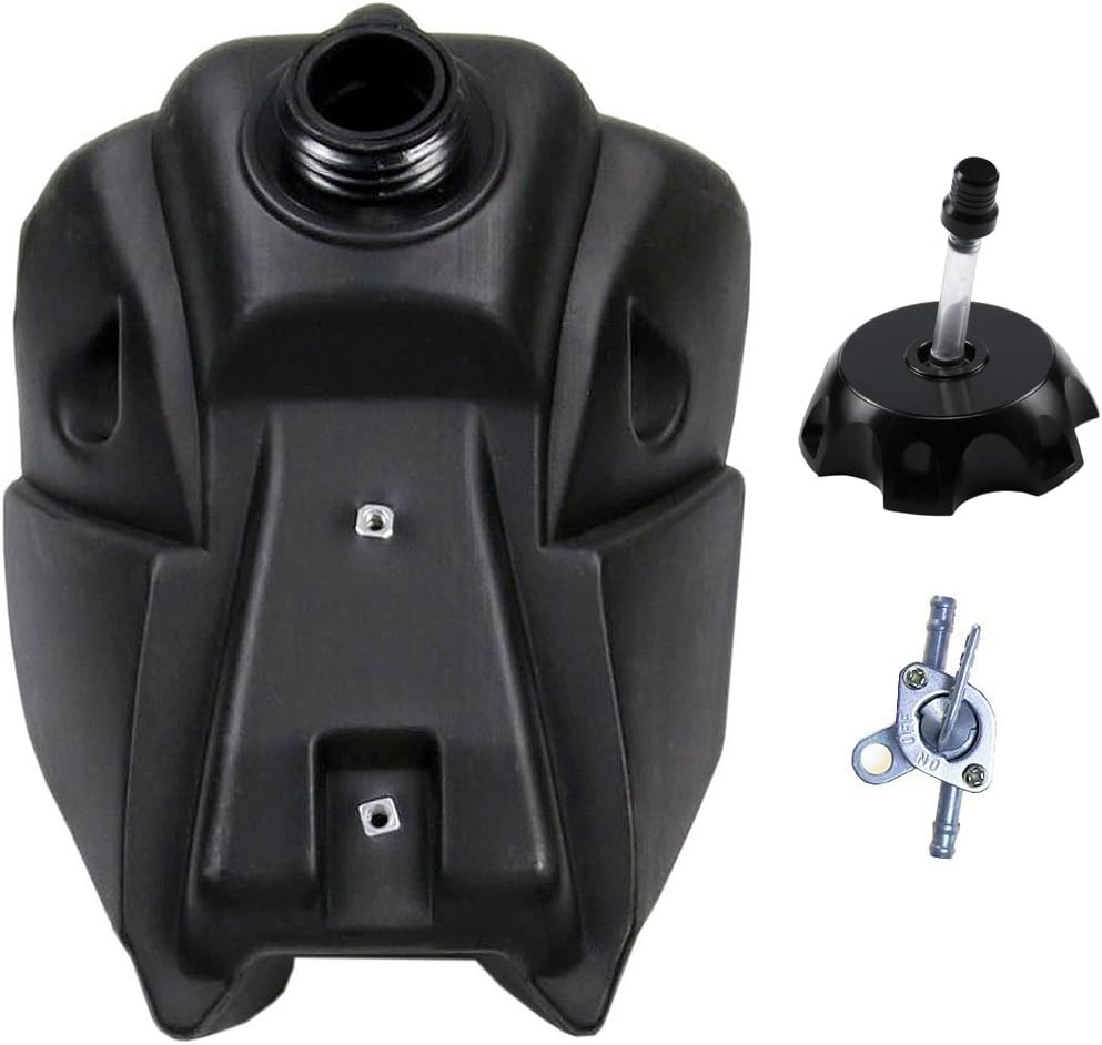 Replacement Plastic Fuel Gas Tank with Petcock and Cap For KLX110 KX65 DRZ110