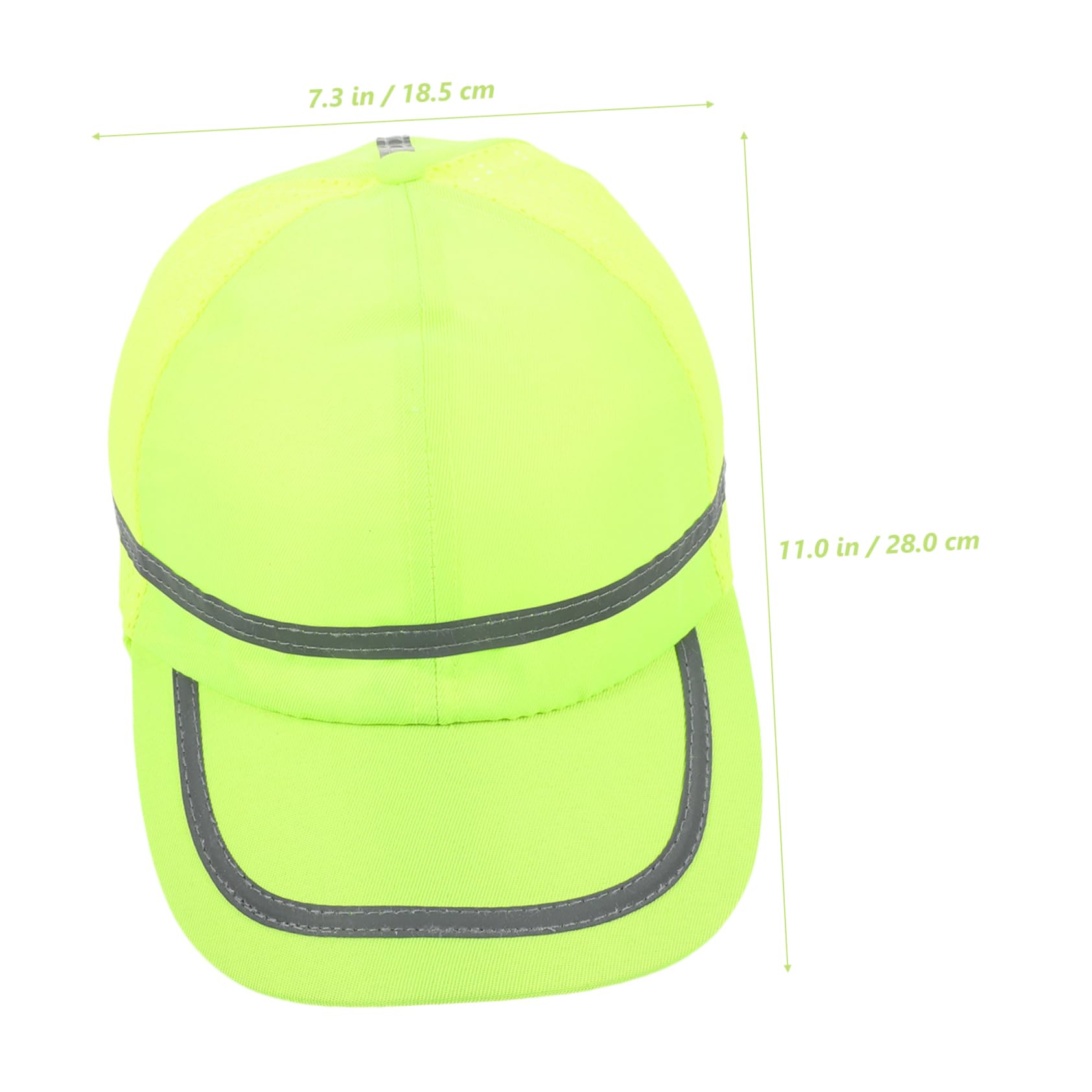 Casco de Seguridad Reflectante Amarillo Tiras Reflectantes y Protección Solar, Plástico Resistente para Trabajo Industrial y Uso al Aire Libre