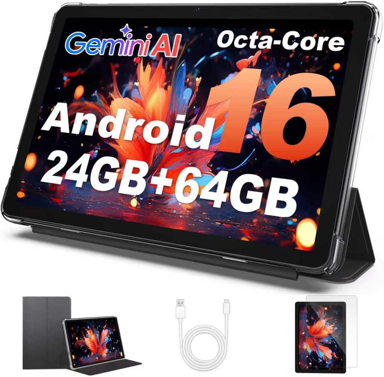 RAM Android 16 Tablet 10 Inch Tablet Octa Core