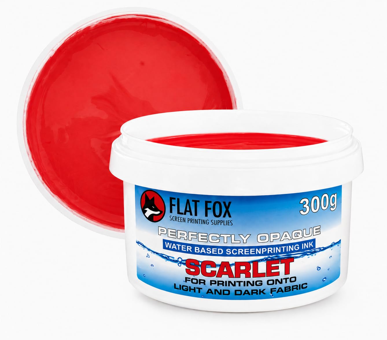 Inchiostri a base d'acqua opachi per serigrafia (Scarlet, 300g)