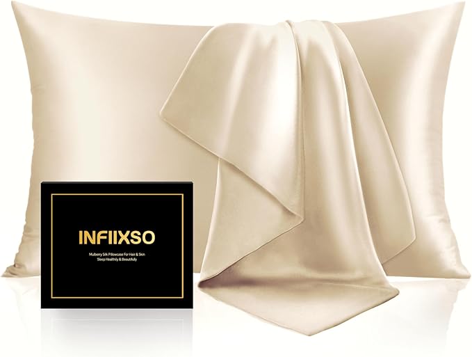 Mulberry Silk Pillowcase (Ivory, 1 Pack)
