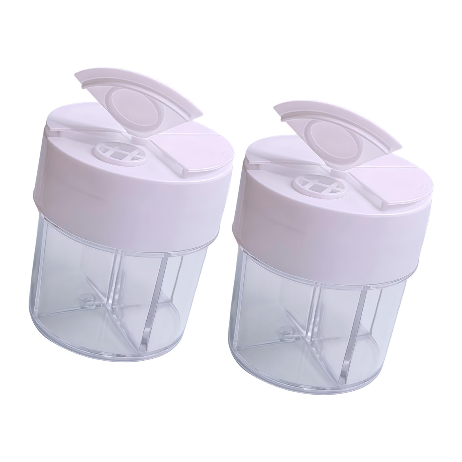 Qusinfc Simple White and Black Seasonings Holders Sturdy Polystyrene Materials Modern Seasoning Dispenser for Countertops Storage Modern Seasoning Dispenser