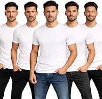 Kit 5 Camisetas Masculinas Egípicia Premium Básicas Lisas Com Elastano Confortável Estica